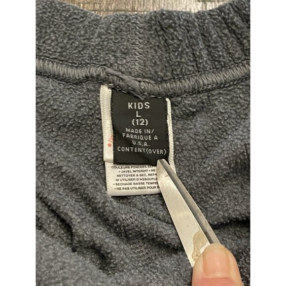 Patagonia Kids L (12) Fleece Pants Gray Capilene Synchilla Warm Outdoor Unisex - Picture 3 of 7